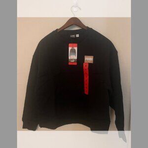 PUMA Women's Fleece Crewneck Sweatshirt Badge Black